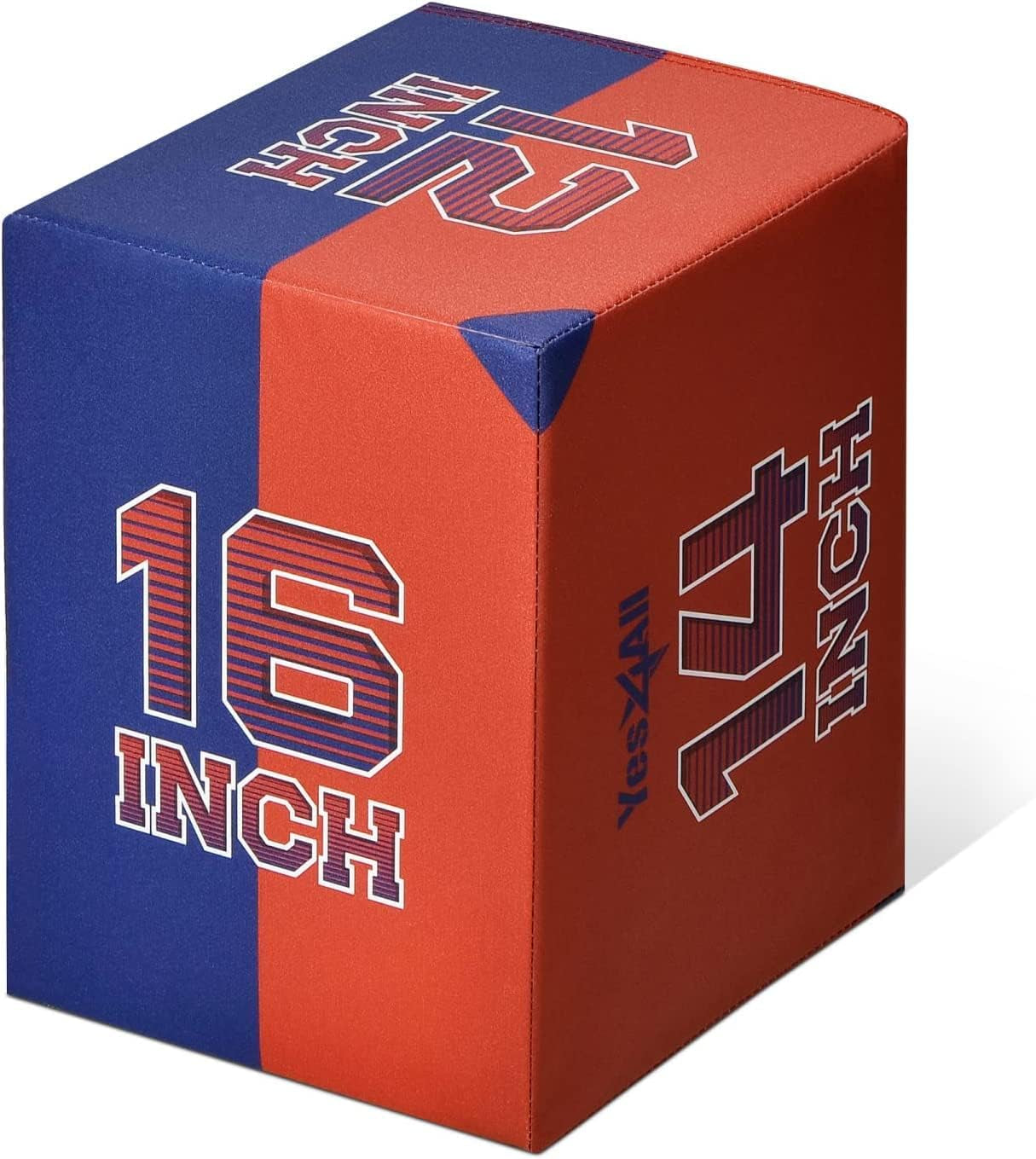 3-In-1 Soft-Padded Plyo Box with Wooden Core, Non-Slip Multi-Use Cushioned Plyometric Jump Box with Vinyl Cover for Jumping, Conditioning, Strength Training